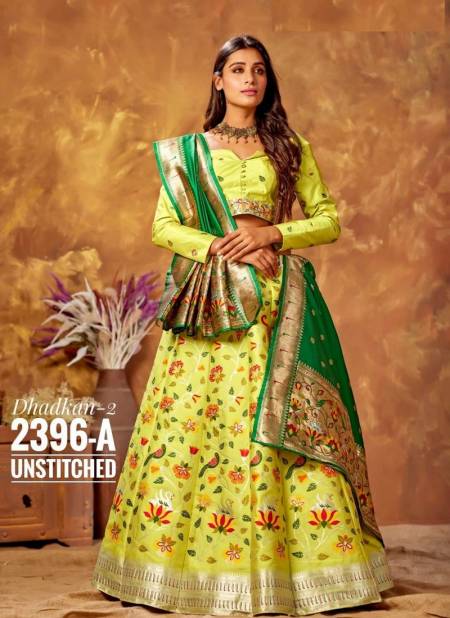 Yellow Colour Latest Exclusive Wedding Wear Silk Printed Designer Lehenga Choli Collection 2396-A